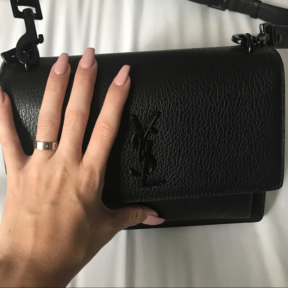 YSL BLACK ON BLACK HANDBAG